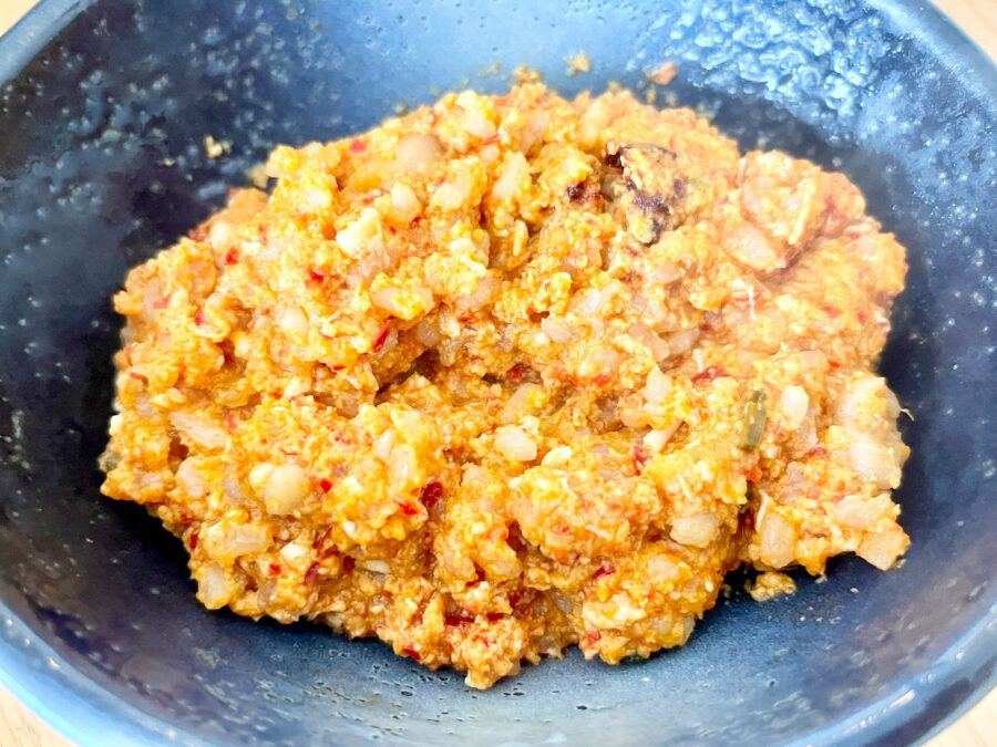 高麗食品のワタリガニ甘辛ケジャン鍋の〆の雑炊